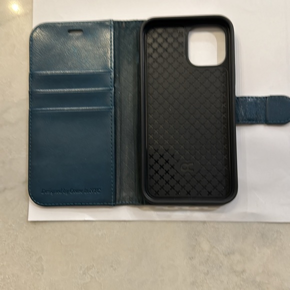 Ocase Compatible with IPhone 12 IPhone 12 Pro Wallet Case Peacock Blue - Picture 1 of 8